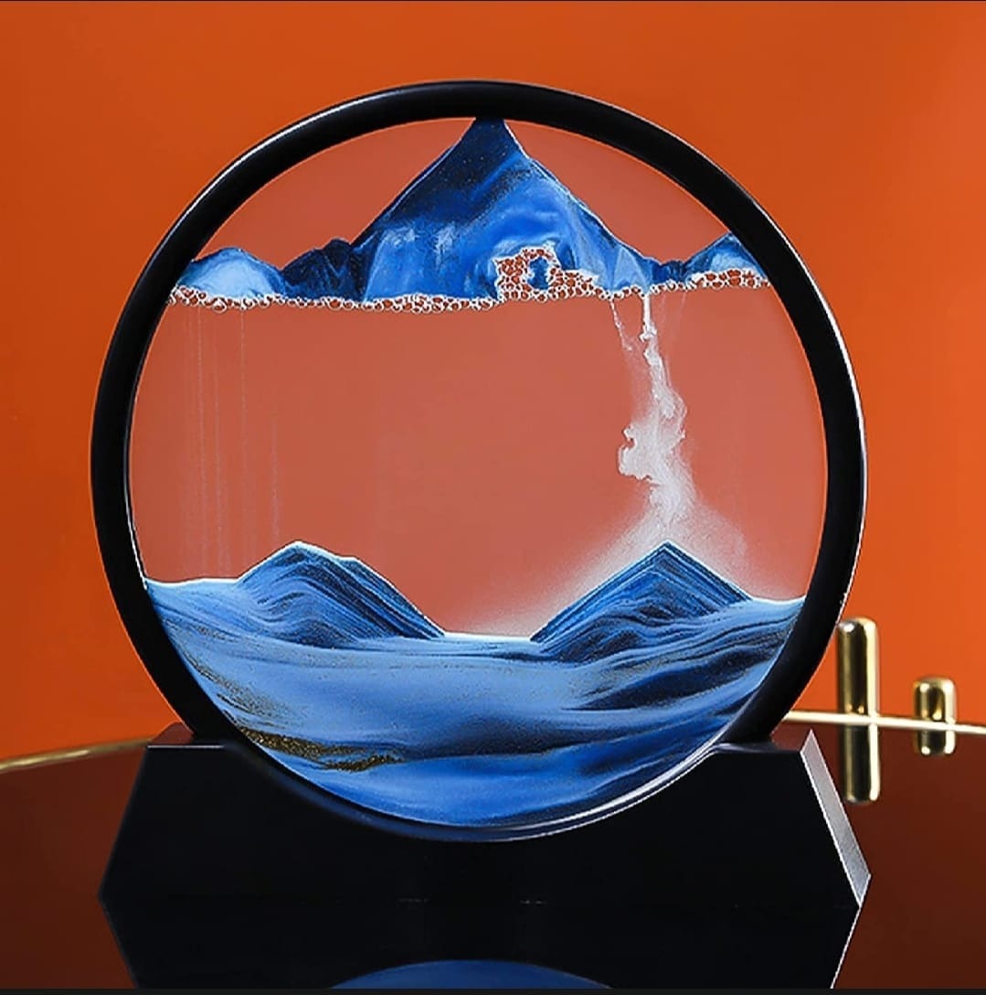 3D Moving Sand Mountain Lamp With Stand