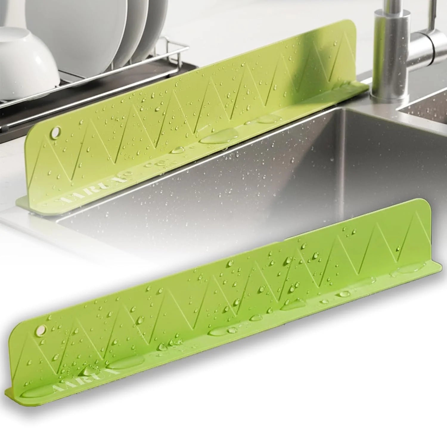 Silicone Sink Splash Guard for Kitchen – Adjustable Water Barrier | With Suction Cup (Big Size)