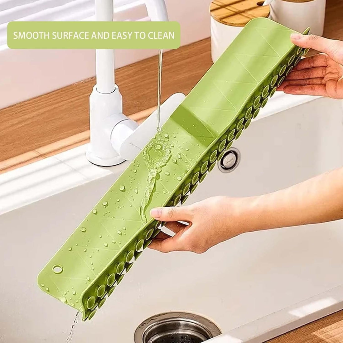 Silicone Sink Splash Guard for Kitchen – Adjustable Water Barrier | With Suction Cup (Big Size)